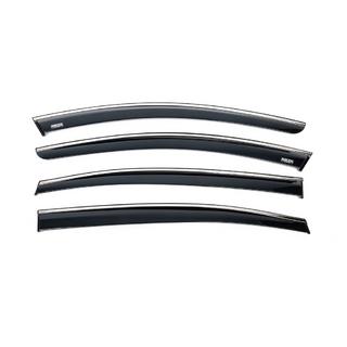 Window deflectors with chrome trim (4 pcs, Niken) photo 1