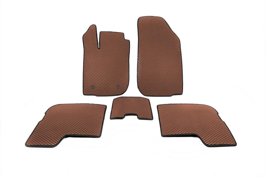 Renault Logan I 2005-2008 EVA Floor Mats (Brown) Image