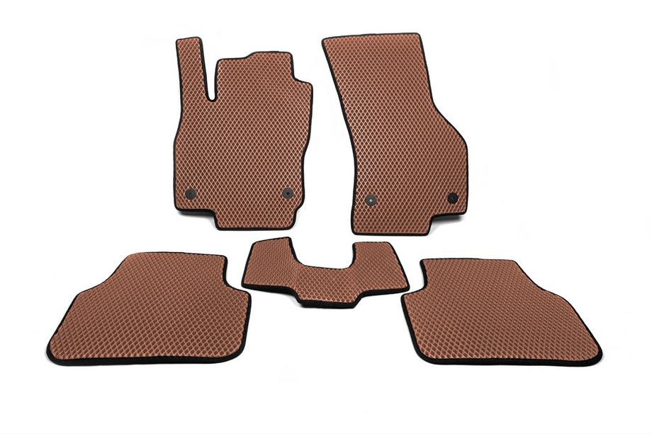 Skoda Octavia III A7 2013-2019 EVA Floor Mats (Brown) Image