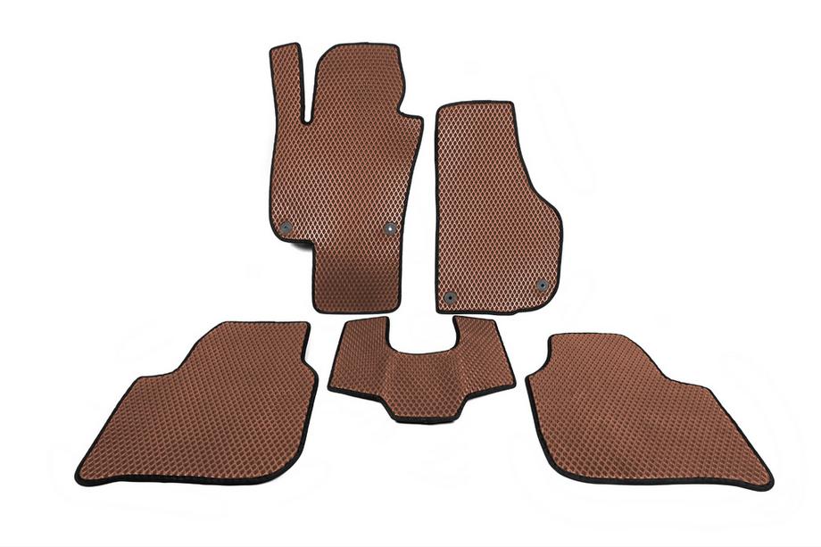 Skoda Superb 2009-2015 EVA Floor Mats (Brown) Image