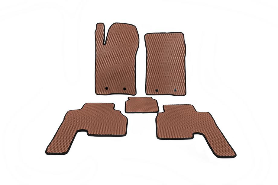 SsangYong Action 2005-2018 EVA Floor Mats (2005-2011, Brown) Image