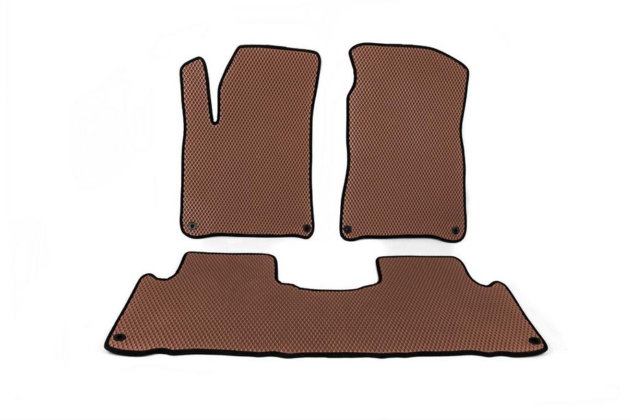 SsangYong Action 2005-2018 EVA Floor Mats (2011-2013, Brown) Image