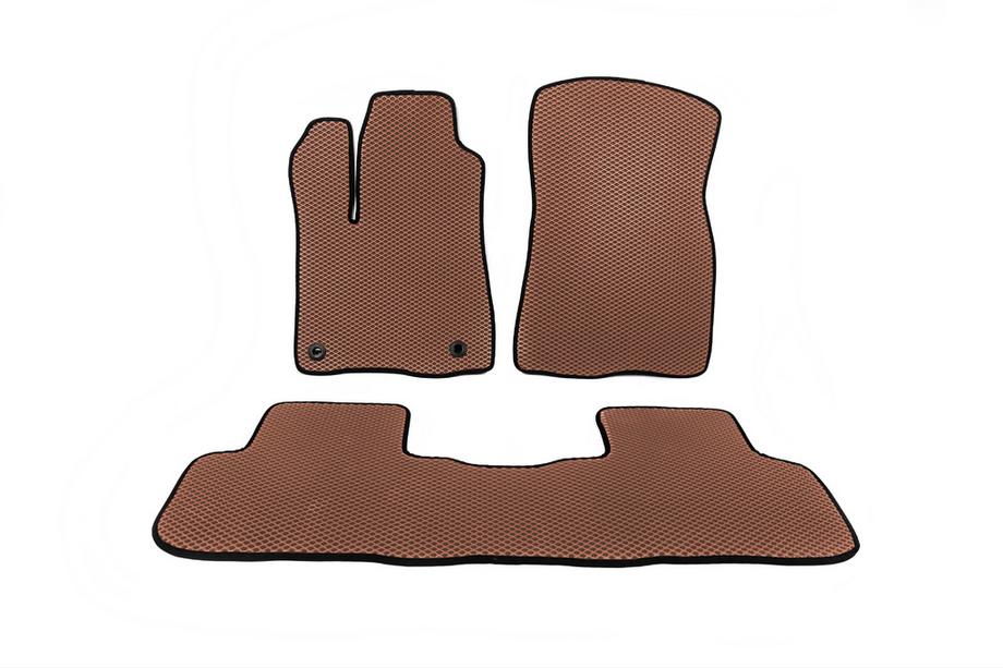 Toyota Highlander 2013-2019 EVA Floor Mats (2 Rows, Brown) Image