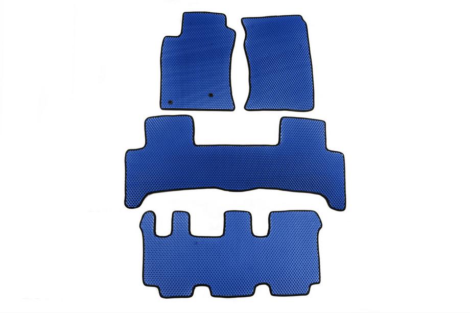 Toyota Land Cruiser Prado 120 2002-2009 EVA Floor Mats (3 Rows, Blue) Image