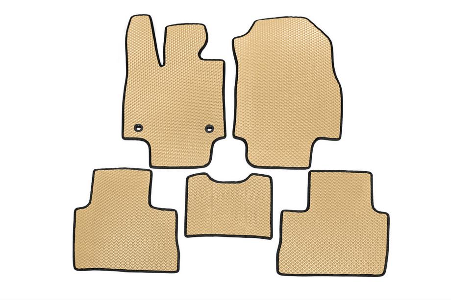 Toyota Rav 4 2019–2025 EVA Floor Mats Automatic Transmission (Beige) Image