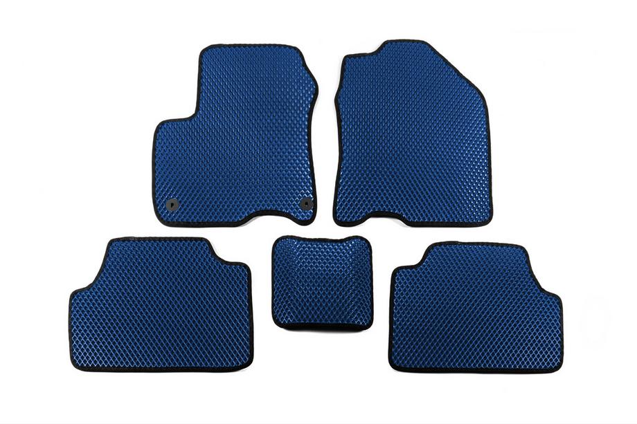 Hyundai Kona 2017-2023 EVA Floor Mats V1 (Electric, Blue) Image