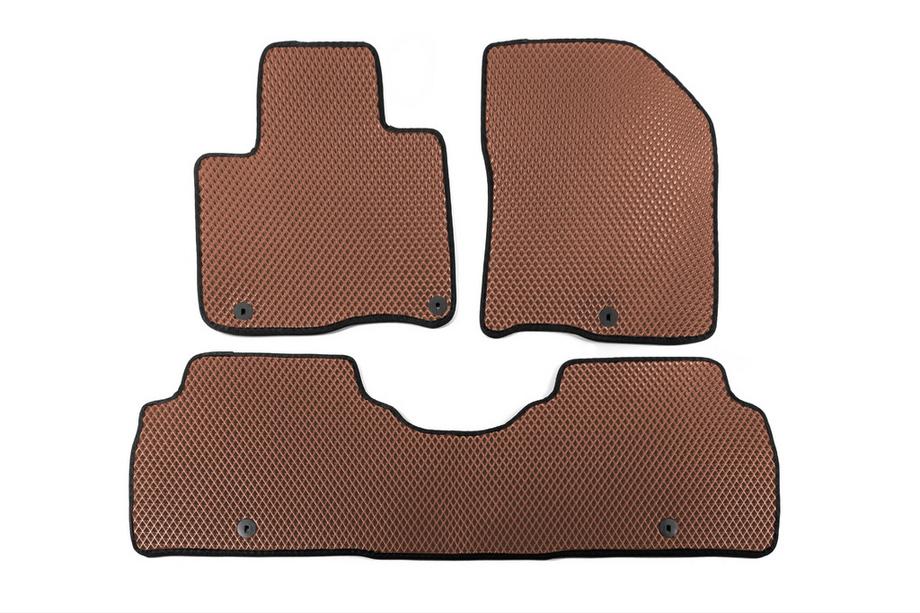 Kia Sorento IV MQ4 2020- EVA floor mats (5-seater, Brown) Image