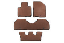 Kia Sorento IV MQ4 2020- EVA floor mats (7-seater, Hybrid, Brown) photo 1