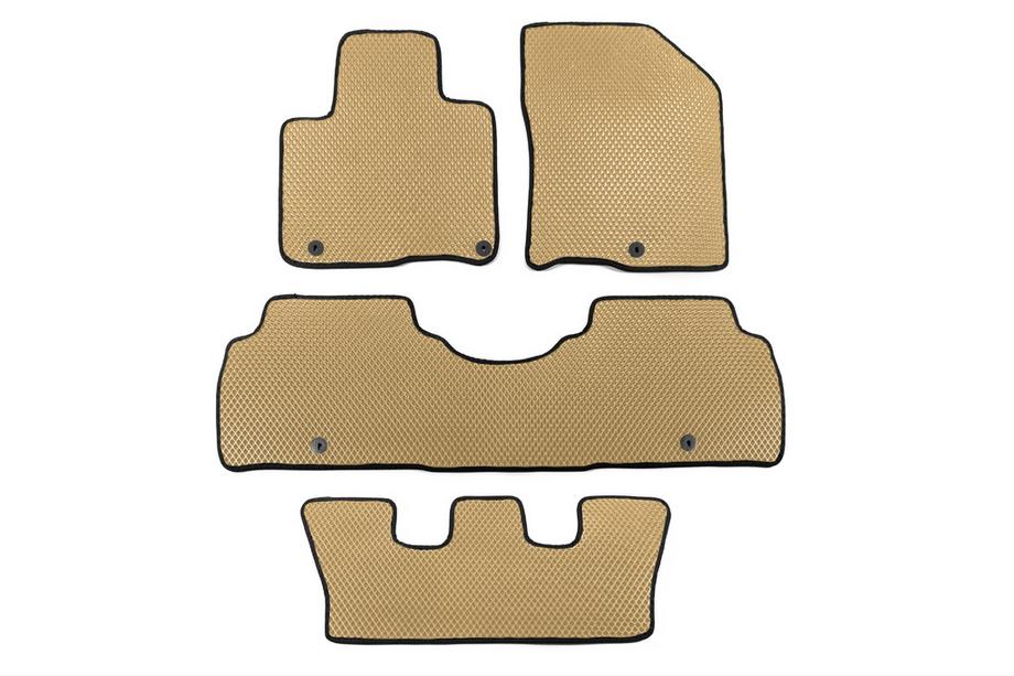 Kia Sorento IV MQ4 2020- EVA floor mats (7-seater, Hibrid, Beige) Image