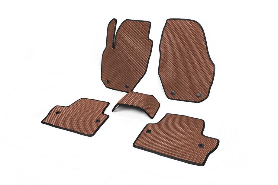 Volvo S60 2010-2018 EVA Floor Mats (Brown) Photo 2
