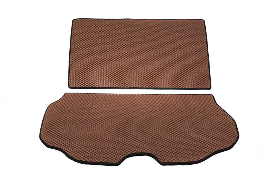 Volvo XC70 2007-2013 Trunk Mat 2-Piece (EVA, Brown) Image