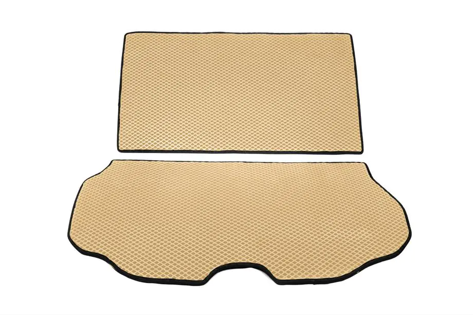 Volvo XC70 2007-2013 Trunk mat 2-piece (EVA, Beige) Image