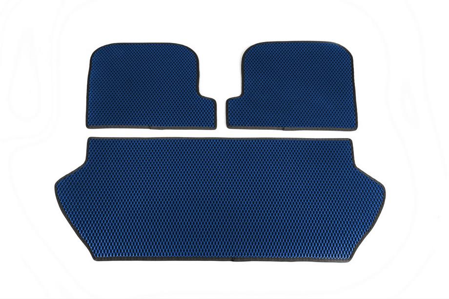 Volvo XC90 2002-2014 Trunk mat 3-piece set (EVA, Blue) Image