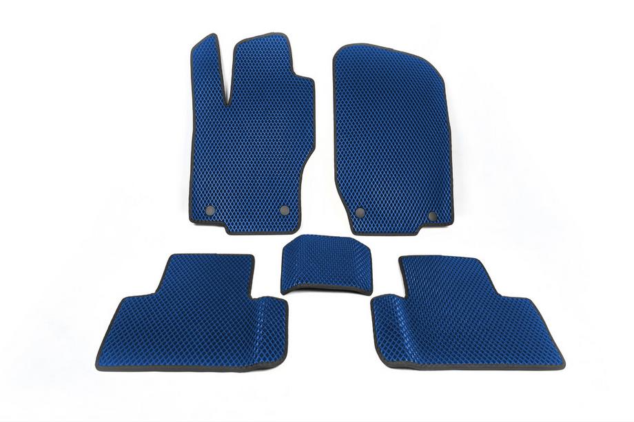 Mercedes GL class X164 2006-2012 EVA Floor Mats (5-Seater, Blue) Image