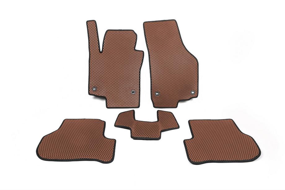 Volkswagen Jetta 2006-2011 EVA Floor Mats (Brown) Image
