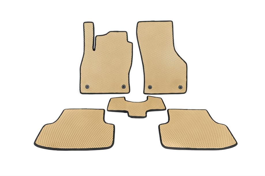 Volkswagen Golf 7/E-Golf 2012-2020 EVA Floor Mats for Golf 7 (Beige) Image