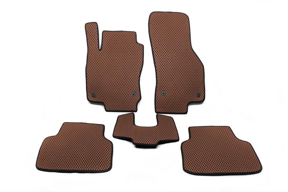 Volkswagen Passat B8 2015-2023 EVA Floor Mats (EU, Brown) Image