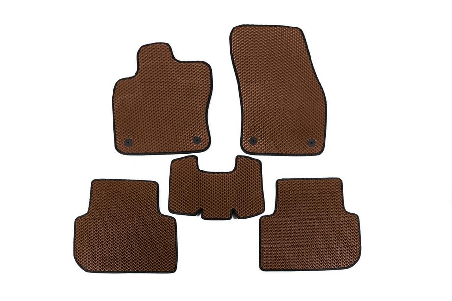 Volkswagen Tiguan 2016-2023 EVA Floor Mats (Brown) Image