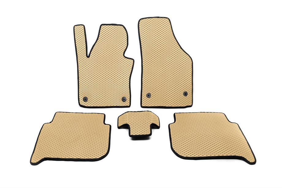 Volkswagen Touran 2010-2015 EVA Floor Mats (Beige) Image