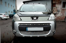Peugeot Partner Tepee 2008-2018 Grille Covers (2 pcs, Stainless Steel) Carmos - Turkish Stainless Steel photo 1