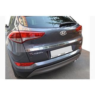 Clearance Trunk Lid Trim above License Plate (2015–2018, upper, wide, stainless steel) Hyundai Tucson TL 2016-2021 photo 1