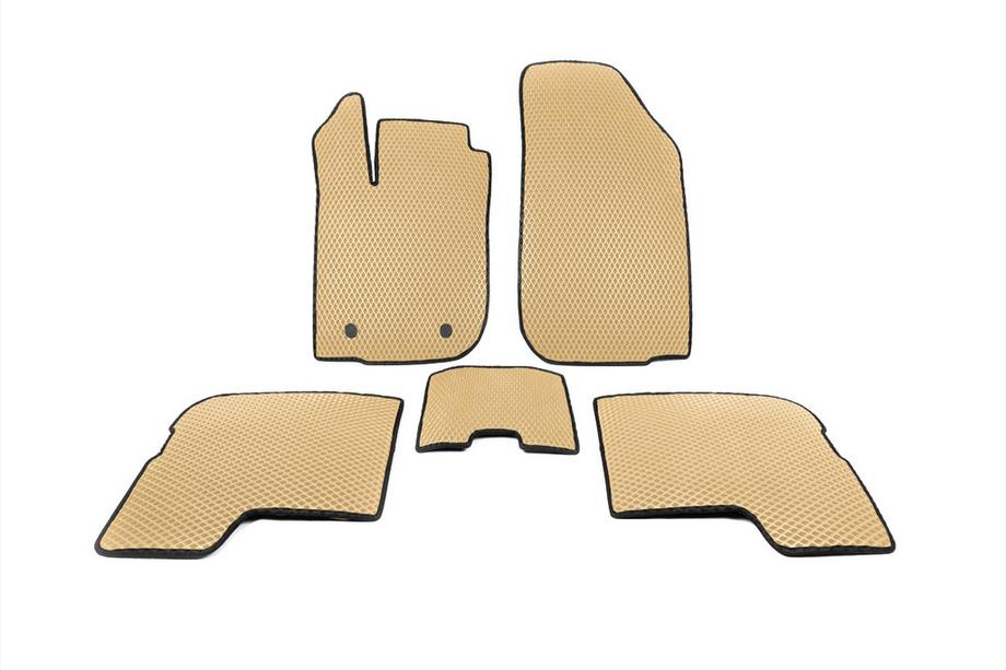 Renault Logan II 2013-2022 EVA Floor Mats (Beige) Image