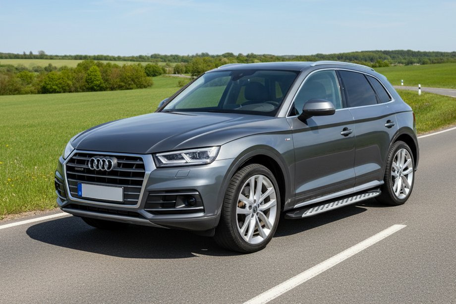 Audi Q5 2017-2025 Side Steps Shining V1 (2 pcs, Aluminum) Image