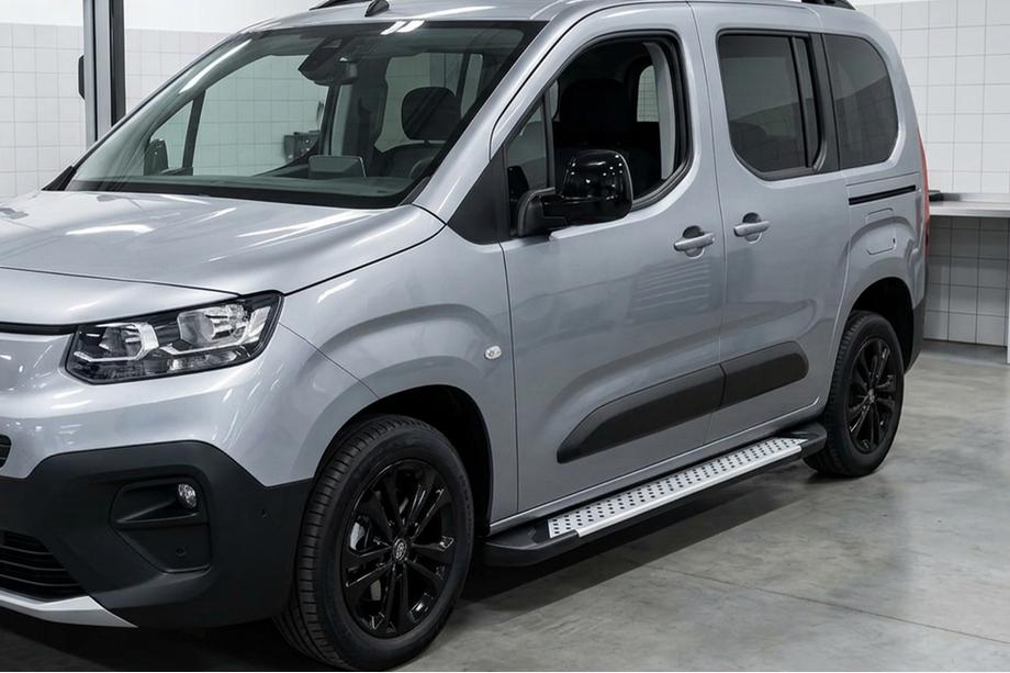 Fiat Doblo III 2023- Side Steps Allmond Grey (2 pcs, Aluminum) Image