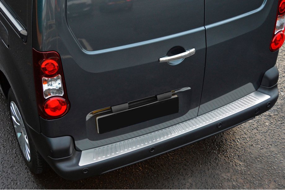 Peugeot Partner Tepee 2008-2018 Rear Bumper Protector OmsaLine Stainless Steel Image