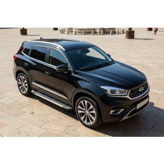 Side Steps RedLine V1 (2 pcs, Aluminum) Chery Tiggo 8 2017- photo 1