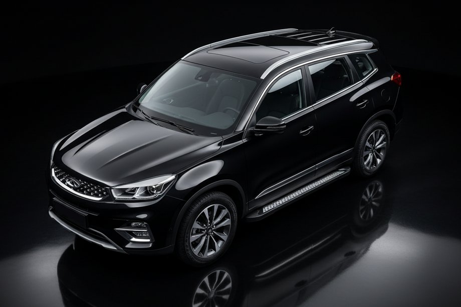 Chery Tiggo 8 2017- Side Steps New Vision Black (2 pcs, Aluminum) Image