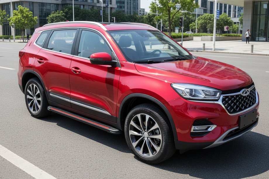 Chery Tiggo 8 2017- Side Steps Maya Red (2 pcs, Aluminum) Photo 1