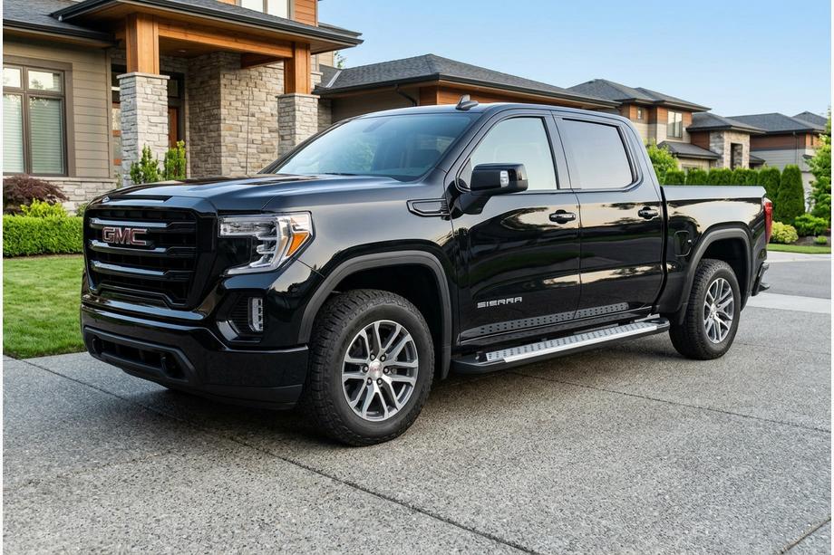 GMS Sierra 2019- Side Steps Allmond Grey (2 pcs, Aluminum) Image
