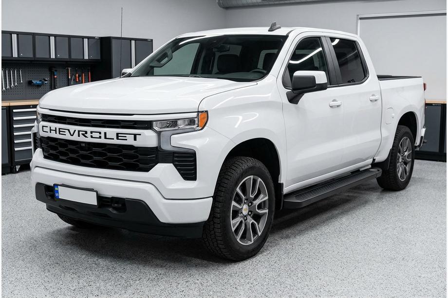 Chevrolet Silverado 2019- Side Steps Allmond Black (2 pcs, Aluminum) Image