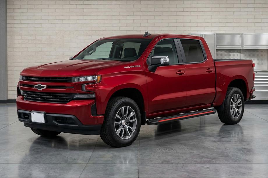 Chevrolet Silverado 2019- Side Steps Maya Red (2 pcs, Aluminum) Image