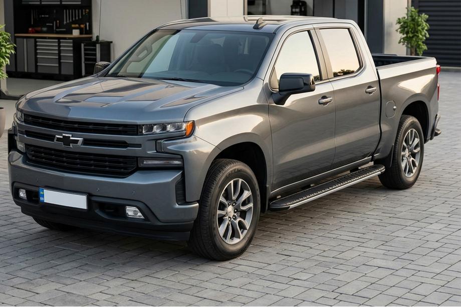 Chevrolet Silverado 2019- Side Steps Bosphorus Grey (2 pcs, Aluminum) Image