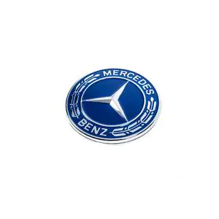 Hood emblem delete cap Mercedes (blue, 57mm) photo 1