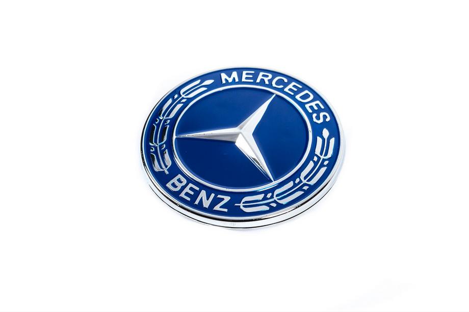 Mercedes-Benz Hood emblem delete cap Mercedes (blue, 57mm) Image