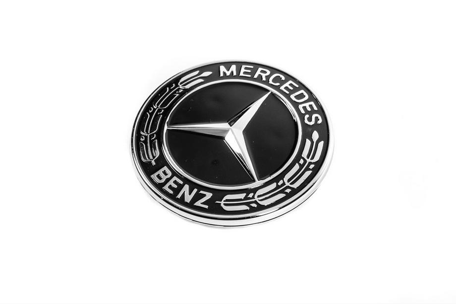 Mercedes-Benz Hood emblem delete cap Mercedes (black, 57mm) Photo 1