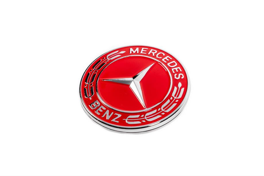 Mercedes-Benz Hood emblem delete cap for Mercedes (red, 57mm) Photo 2