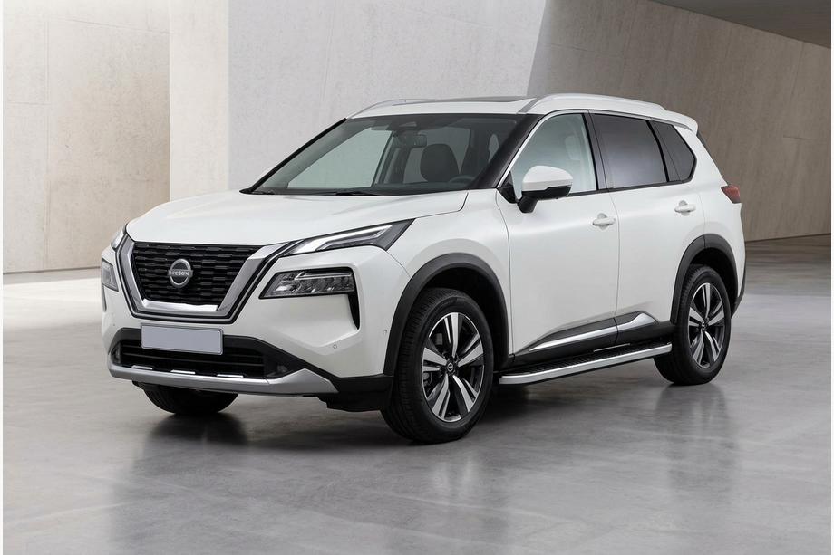 Nissan X-trail T33/Rogue 2022- Side Steps Tayga Grey (2 pcs, Aluminum) Image