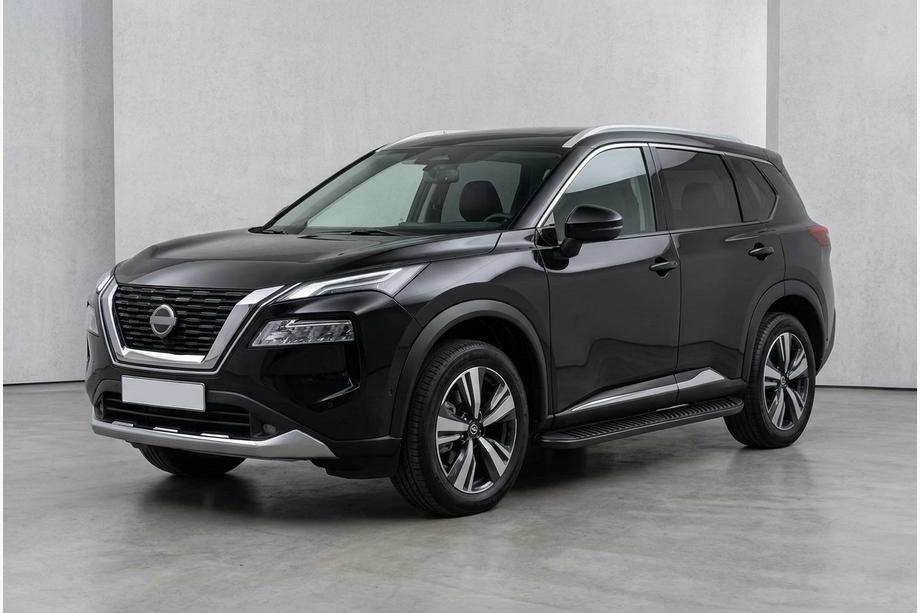 Nissan X-trail T33/Rogue 2022- Side Steps Tayga Black (2 pcs, Aluminum) Image