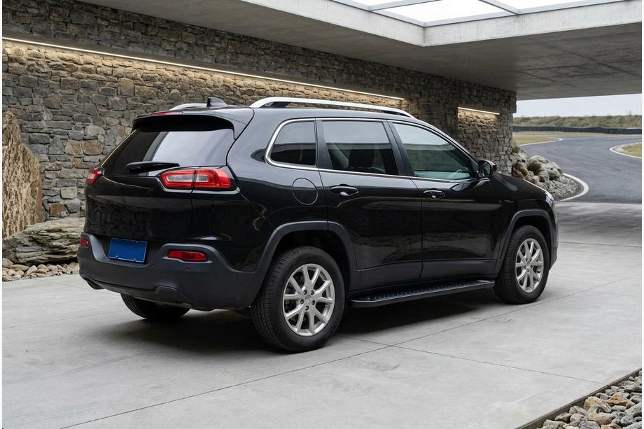 Jeep Cherokee KL 2013- Side Steps Allmond Black (2 pcs, Aluminum) Image
