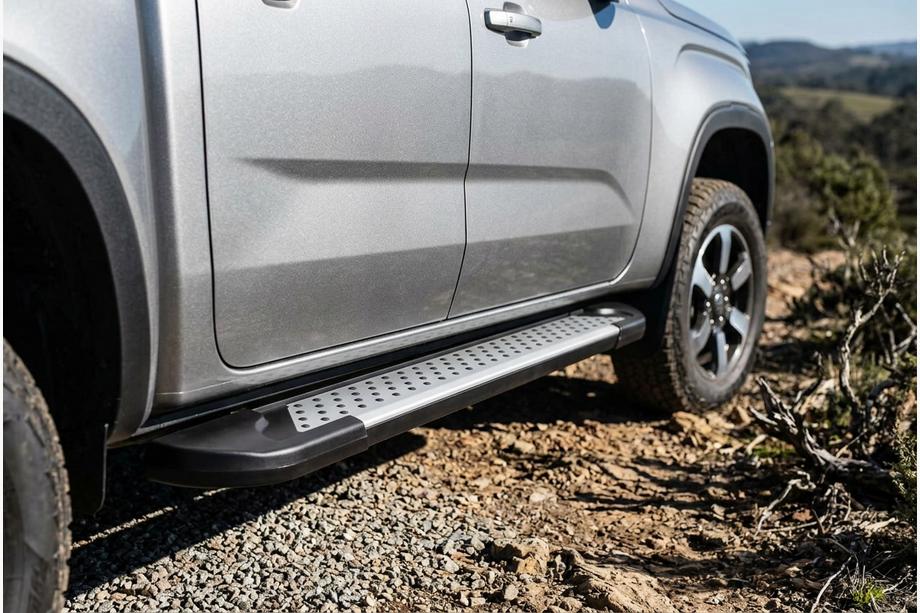Volkswagen Amarok 2022- Side Steps Allmond Grey (2 pcs, Aluminum) Photo 1