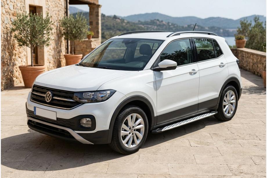 Volkswagen T-Cross 2019- Side Steps Shining V1 (2 pcs, Aluminum) Image