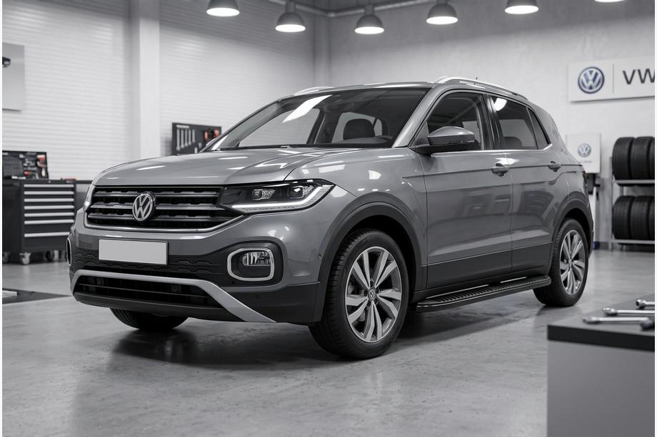 Volkswagen T-Cross 2019- Side Steps Tayga Black (2 pcs, Aluminum) Photo 1