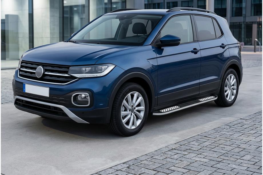 Volkswagen T-Cross 2019- Side Steps Tayga V2 (2 pcs, Aluminum) Image