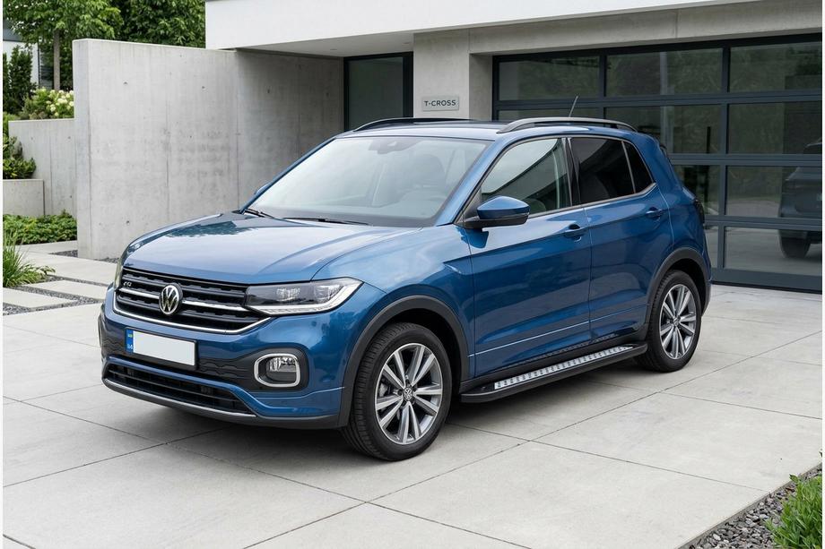 Volkswagen T-Cross 2019- Side Steps Vision New Black (2 pcs, Aluminum) Image