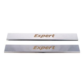 Stainless Steel Door Sill Protectors (Carmos, 2 pcs) Peugeot Expert 2007-2016 photo 2