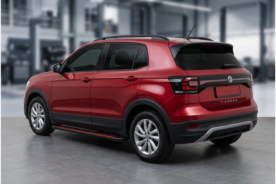 Volkswagen T-Cross 2019- Side Steps Maya Red (2 pcs, Aluminum) Image